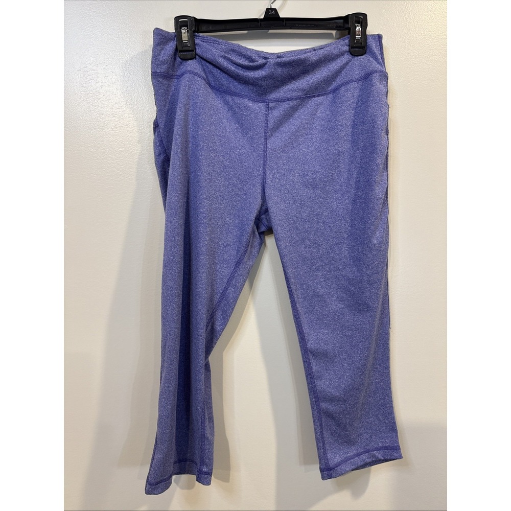 Marika Tek Women's Purple Performance Sanded Dry-Wlk‎ Fitted Capri - Size L